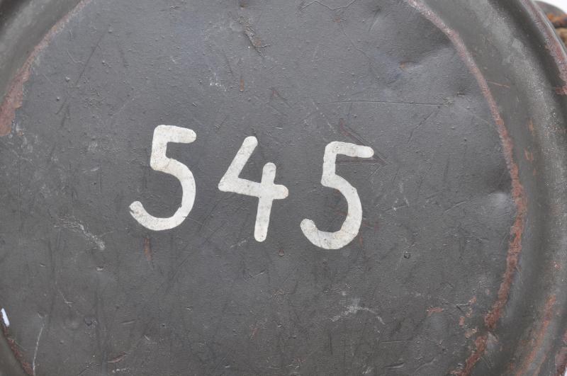 WW2 German Matching Name & Numbered Gas Mask & Canister