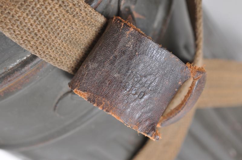 WW2 German Matching Name & Numbered Gas Mask & Canister