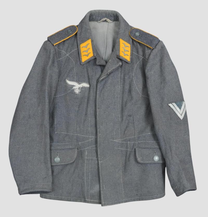 WW2 German Fliegerbluse , Yellow Branch Piping For Paratroopers/Aircrew