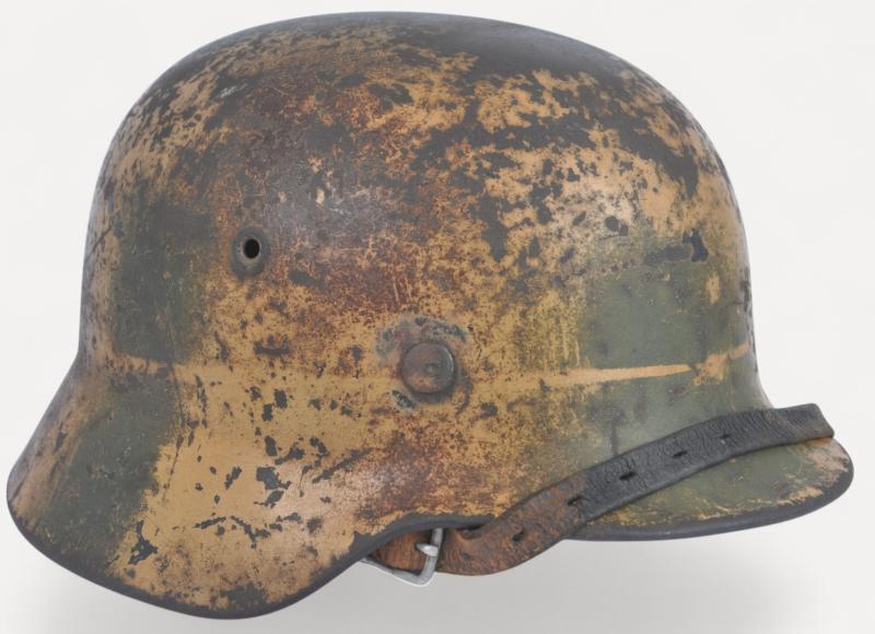 WW2 German M40 Luftwaffe Ex-Wire Italian Camouflage Helmet