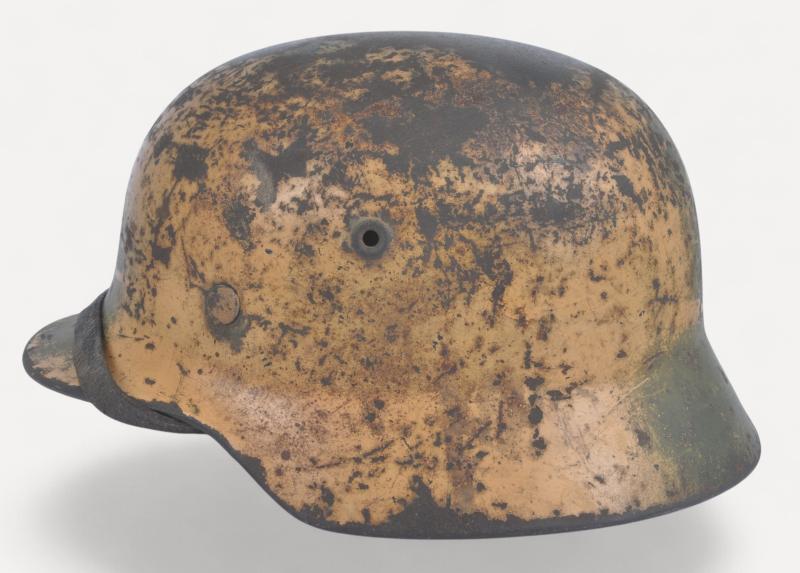 WW2 German M40 Luftwaffe Ex-Wire Italian Camouflage Helmet