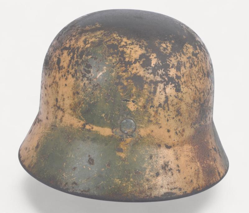 WW2 German M40 Luftwaffe Ex-Wire Italian Camouflage Helmet