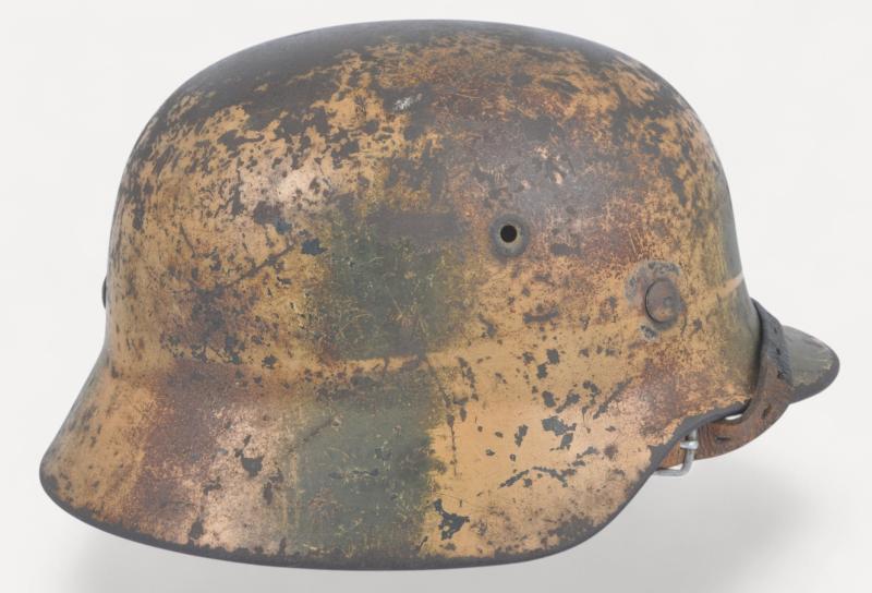 WW2 German M40 Luftwaffe Ex-Wire Italian Camouflage Helmet