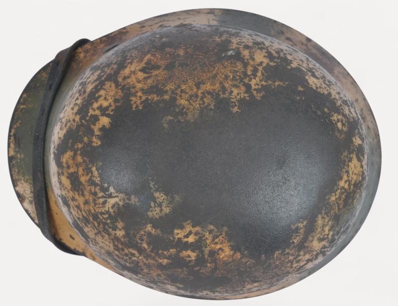 WW2 German M40 Luftwaffe Ex-Wire Italian Camouflage Helmet
