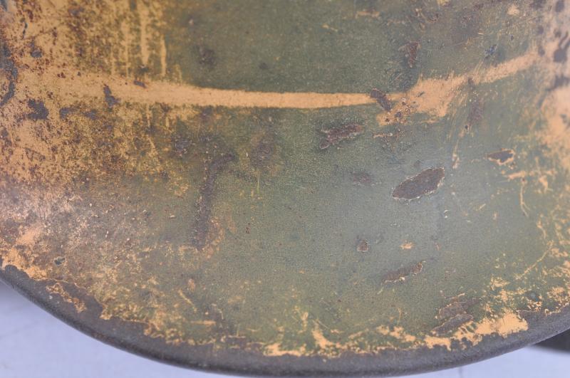 WW2 German M40 Luftwaffe Ex-Wire Italian Camouflage Helmet