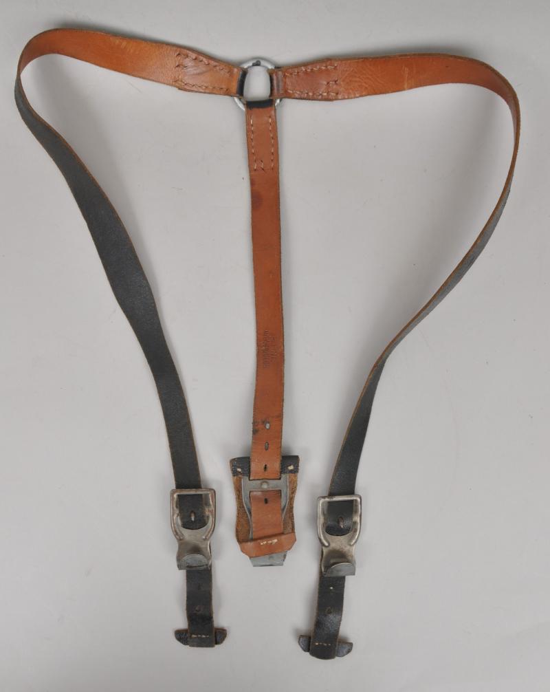 WW2 German Mounted Pattern Y Straps As Used By Luftwaffe Ground Troops-RF Numbered