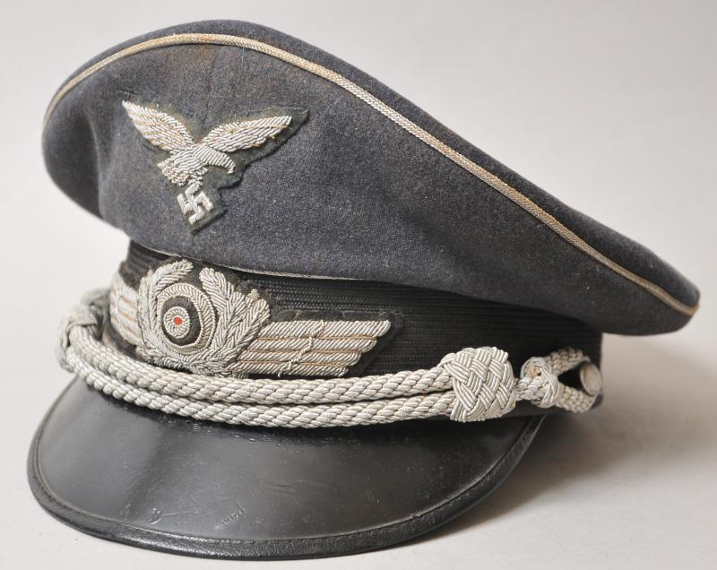 WW2 German Luftwaffe Officers 'Double Erel' Visor Cap