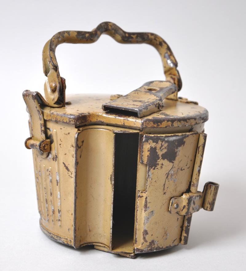 WW2 German MG Basket Drum In Tan Camouflage