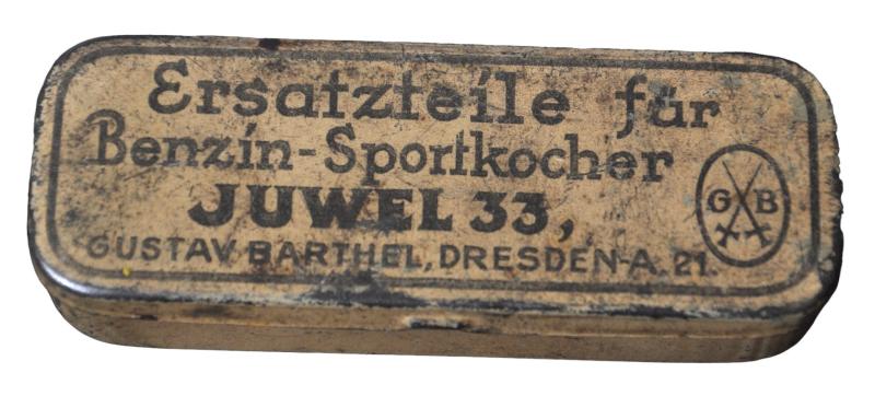 Rare WW2 German Spares Tin For Juwell 33 Heater