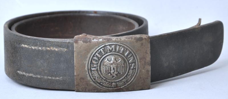 WW2 German Army Belt & Buckle - Untouched From NW Europe