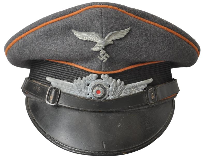 WW2 German Luftwaffe Signals NCO Visor Cap