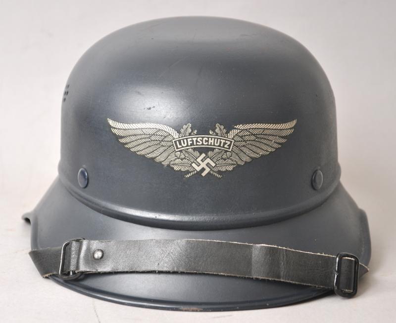 WW2 German M38 Three Piece Luftschutz 'Gladiator' Helmet