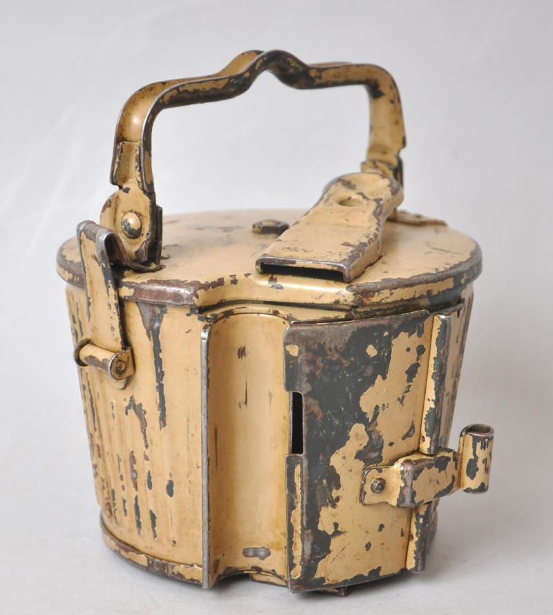 WW2 German MG42 Basket Drum Magazine In Tan Camouflage