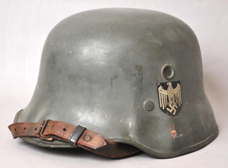 Rare WW2 German Army Double Decal Lightweight Parade Helmet By Erel