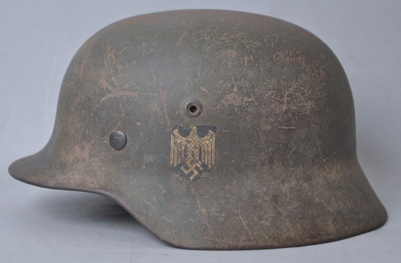 WW2 German M40 Army Single Decal Combat Helmet _Large Size (68)