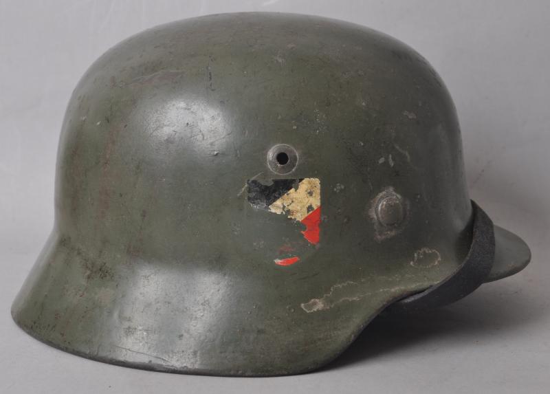 WW2 German Apple Green M35 Double Decal Army Helmet