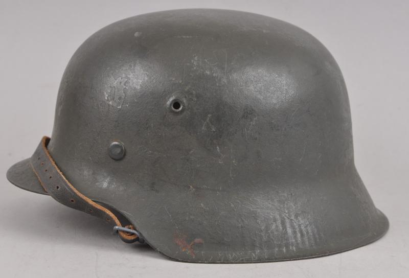 WW2 German M42 Helmet - Named To An Unteroffizier