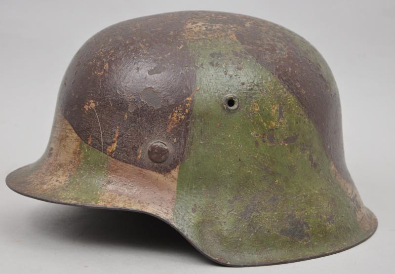 WW2 German M42 Block Camouflage Helmet