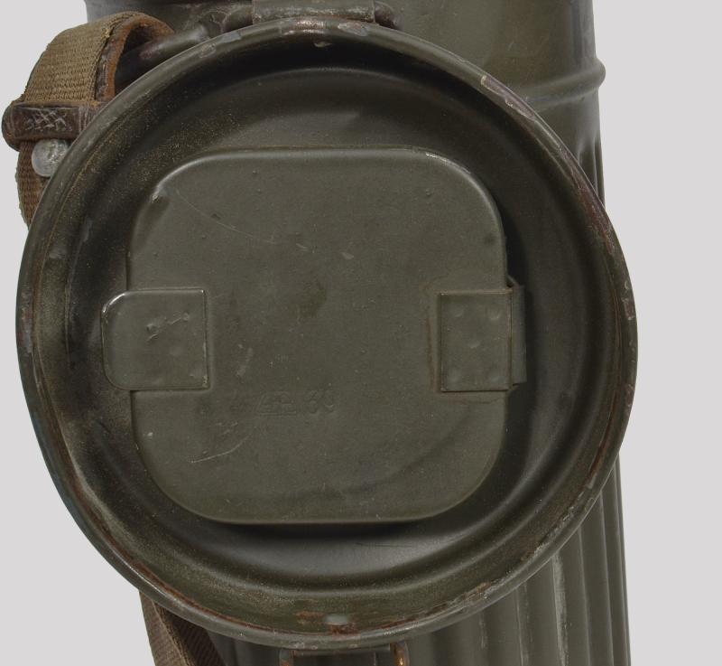 WW2 German Matching Numbers Gas Mask Set with June 1944 Dated Filter