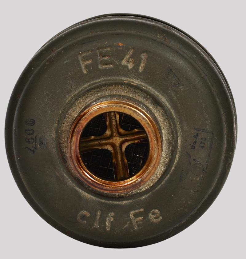 WW2 German Matching Numbers Gas Mask Set with June 1944 Dated Filter