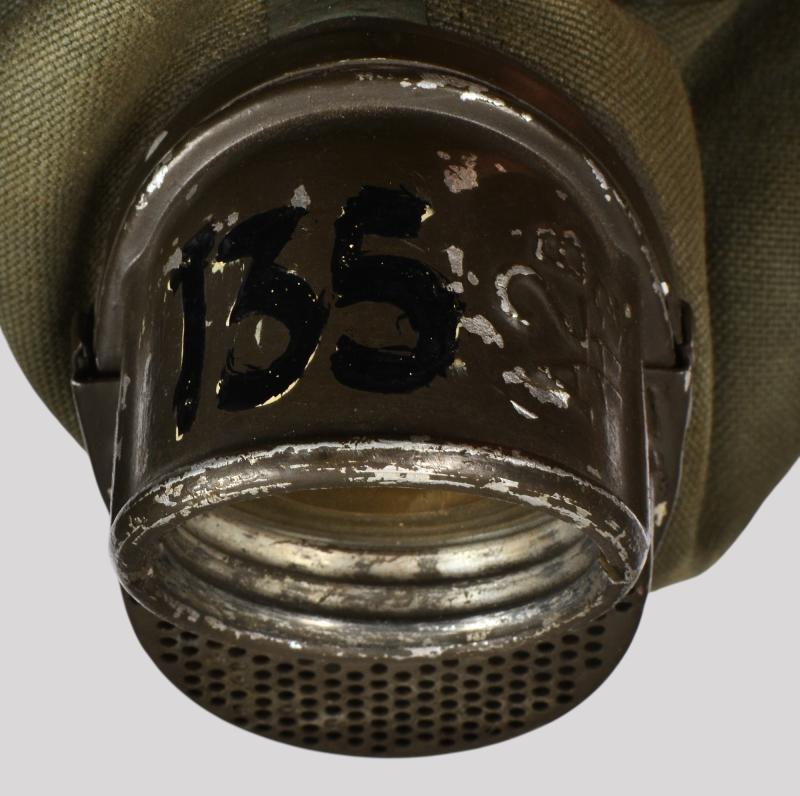 WW2 German Matching Numbers Gas Mask Set with June 1944 Dated Filter