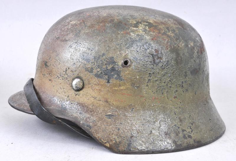 WW2 German Army M35 Sawdust/Woodchip Normandy Camouflage Helmet