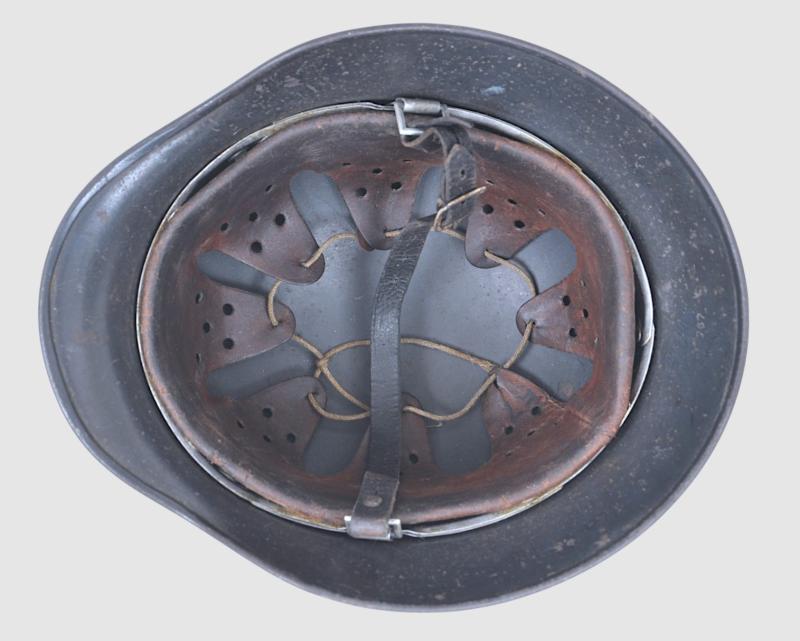 WW2 German Luftwaffe Double Decal M35 Combat Helmet With Luft.Signals Unit Markings