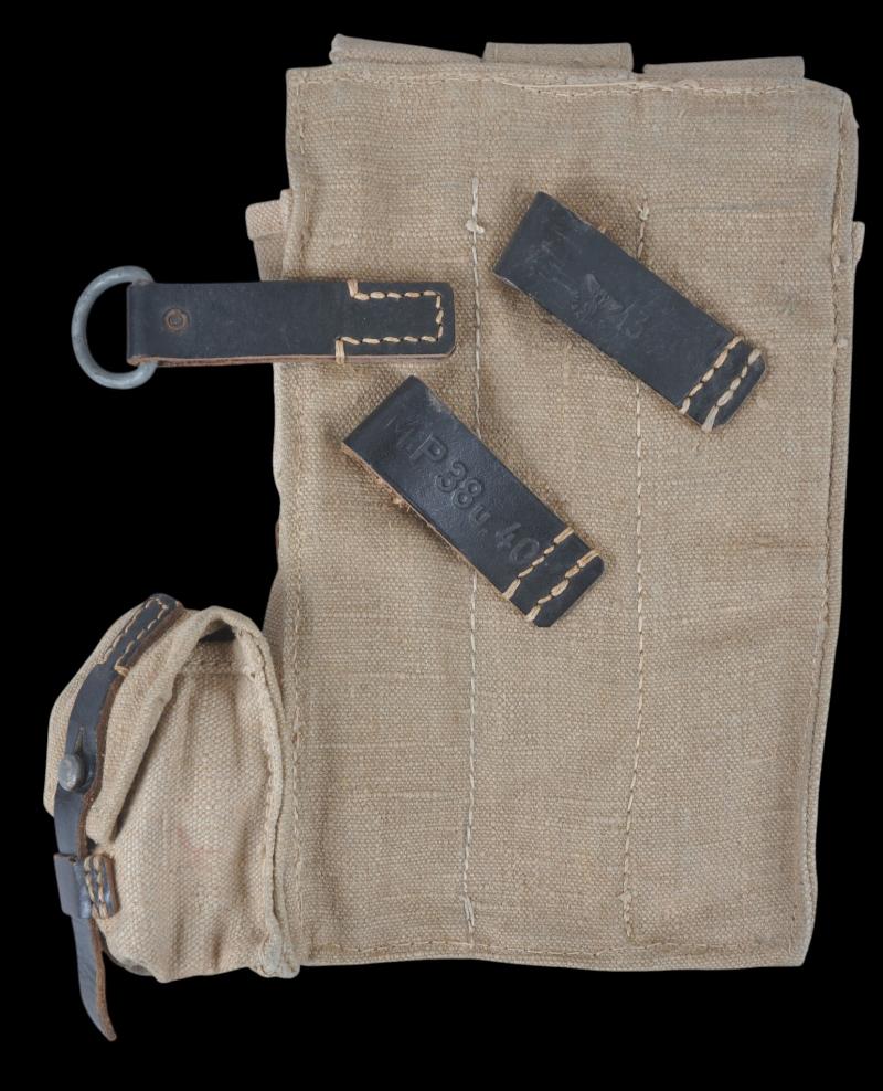 WW2 German MP40 Magazine Pouch With Loading Tool Pouch 1943