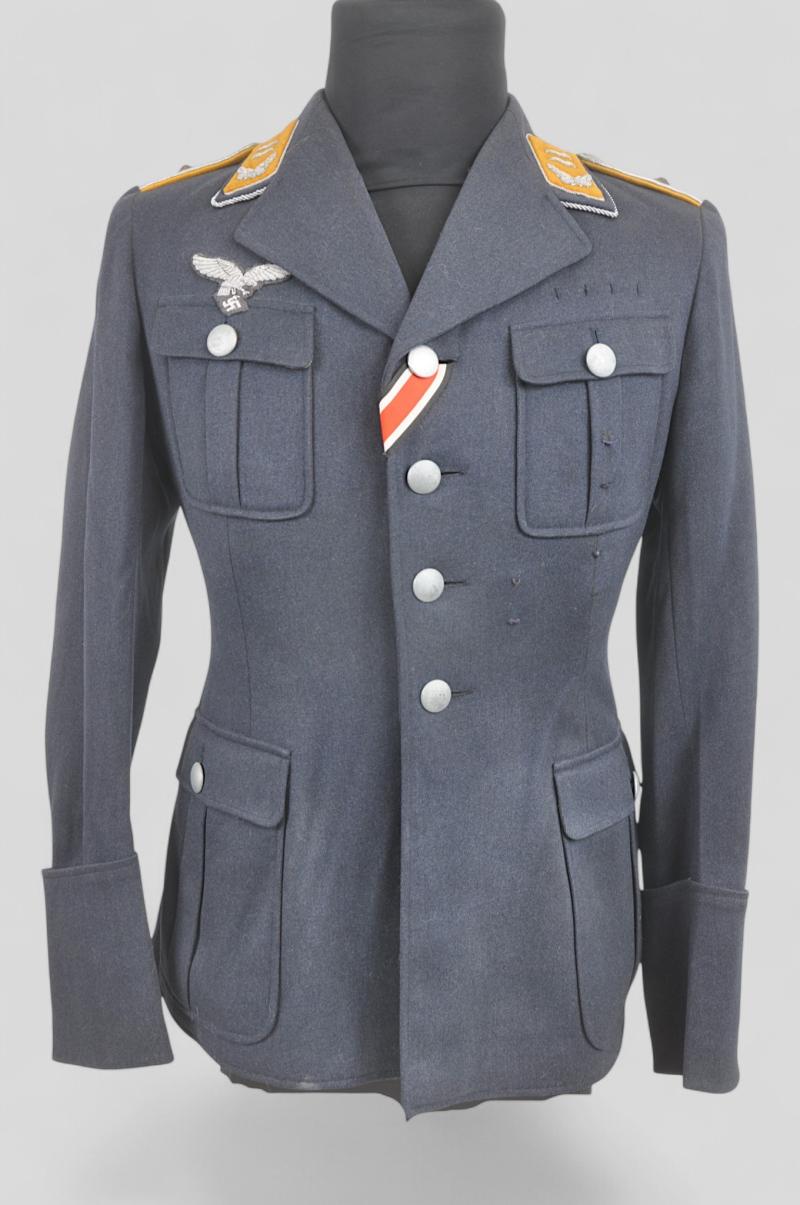 WW2 German Luftwaffe Aircrew/Paratrooper Four Pocket Officers Tunic - Officer Named & 1940 Dated