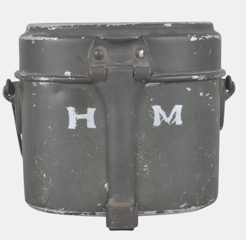 WW2 German M31 Messtin With Soldiers Initials  1937/40