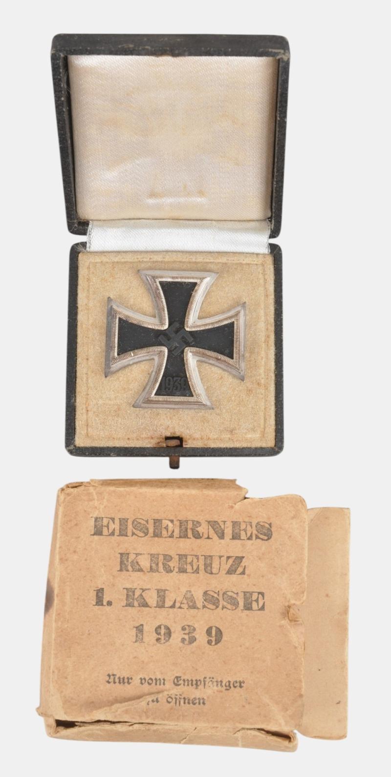 WW2 German Boxed Iron Cross First Class With Card Packaging